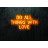 Carteles de Neón Led - Luces de neón "Do all things with love"